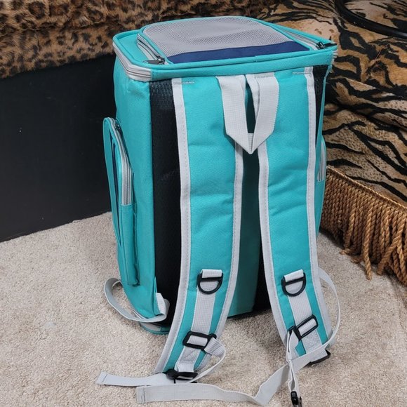 Pet Carrier Dog Cat Backpack Teal - Picture 2 of 2